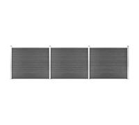 Fence Panel Set WPC 526x146 cm Black