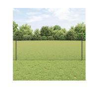 Fence Panel Set Grey 10000x2.7x80cm Steel PVC Powder-Coated Hexagon Posts Garden