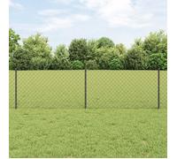 Fence Panel Set Grey 2500x60x2.7cm Steel & PVC Powder-Coated Outdoor Privacy DIY