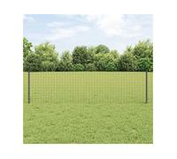 Fence Panel Set Grey 5000x2.7x60cm Steel PVC Powder-Coated Outdoor Privacy DIY