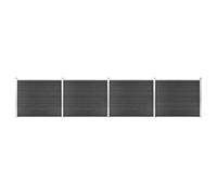 Fence Panel Set WPC 699x146 cm Grey