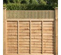 Fence Panel Topper 6ft x 1ft Tuscany Slatted Garden Trellis Wooden 5pk