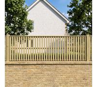 Fence Panel Topper 6ft x 2ft Tuscany Slatted Garden Trellis Wooden 4pk