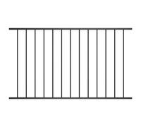 Fence Panel Woerden Powder-coated Steel 1.7x0.75 m Black