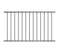 Fence Panel Woerden Powder-coated Steel 1.7x1.17 m Black