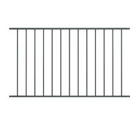 Fence Panel Woerden Powder-coated Steel 1.7x1 m Anthracite