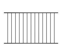 Fence Panel Woerden Powder-coated Steel 1.7x1 m Black