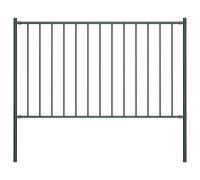 Fence Panel Woerden with Posts Steel 1.7x0.75 m Anthracite