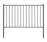 Fence Panel Woerden with Posts Steel 1.7x0.75 m Anthracite