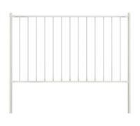 Fence Panel Woerden with Posts Steel 1.7x1.25 m White