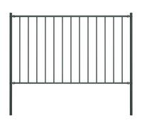 Fence Panel Woerden with Posts Steel 1.7x1 m Anthracite