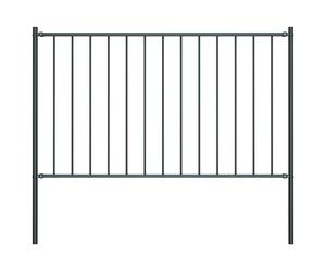 Fence Panel Woerden with Posts Steel 1.7x1 m Anthracite