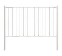 Fence Panel Woerden with Posts Steel 1.7x1 m White