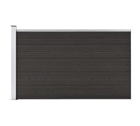 vidaXL Fence Panel WPC 175x105 cm Black