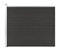 Fence Panel WPC 175x146 cm Black