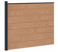 Fence Panel WPC and Aluminium Fencing Outdoor Barrier Garden Privacy vidaXL