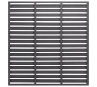 Fence Panel WPC Steel Grey 180x180 cm Weatherproof Slatted Garden Screen Privacy