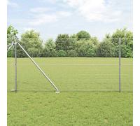 Fence Post 25 x 1.2m Galvanised Steel PVC Silver Weatherproof 25x25mm Mesh Gate