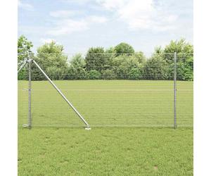 Fence Post 25 x 1.2m Galvanised Steel PVC Silver Weatherproof 25x25mm Mesh Gate