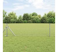 vidaXL Fence Post 2 pcs Silver 100 cm Powder-coated steel
