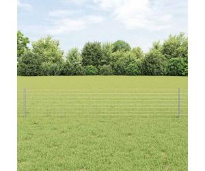 Fence Post 44 pcs Silver 80 cm Steel