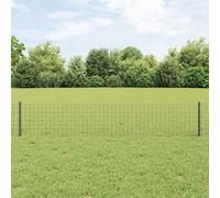 Fence Post 5pcs Grey Painted Steel 80x8.5x1.8cm Cylindrical Outdoor Durable Pole