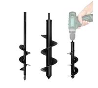 Fence Post Auger, Garden Auger Drill Bit, Auger Post Hole Digger 2 sizes 4x22cm&8x30cm, Heavy Duty Garden Spiral Auger Drill Bit for Gardening Planting, Bulb Planting, Umbrella Hole, Mixing Fertilizer