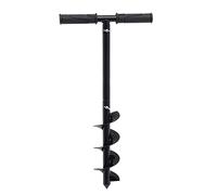 Fence Post Auger, Post Hole Digger Hand Drill with Non-Slip Handle, Heavy Duty Hand Drill for Gardening Bulb Planting Umbrella Hole Mixing Fertilizer, 4in Drill Bit Diameter