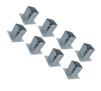Fence Post Bolt Down Shoe Holder Support Clamp Galvanised 100 x 100mm 8PK