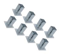Fence Post Bolt Down Shoe Holder Support Clamp Galvanised 75 x 75mm 8PK