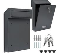 Fence Post Box Gate Letter Box Wall Drop Letter Box C4 Removal Rear Double Rod Mat Fence (Anthracite Grey Matt RAL 7016)