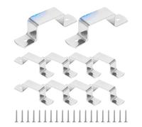 Fence Post Brackets - Stainless Steel 10pcs 3.15in | Heavy Duty Anti Vibration Post Holder Clamps | Fence Panel Mounting Bracket Set With Screws For Outdoor Garden Fencing Deck Support Installation An