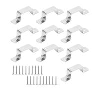 Fence Post Brackets - Stainless Steel 10pcs 80x20mm | Fence Panel Brackets With Screws | Heavy Duty Anti Vibration Post Holder Clamps For Wood Concrete BeamUse
