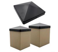 Fence Post Cap, For 4×4 Inch Post Cap Black, Extends The Life Of Your Posts, Fade Resistance Material(24pcs)