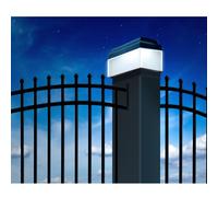 Fence Post Cap Solar Lamp Light LED 60x60mm Decorative Dusk to Dawn Warm White