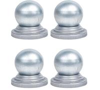 Fence Post Caps, 4 Pcs Galvanised Steel Fence Post Cap For 40-95mm Posts(40mm)