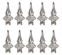 Fence Post caps, Picket End Cap for Outside Post/Pipe, 304 Stainless Steel, Vintage Pattern Railing Decoration, 10 pcs,Silver(25x25mm)