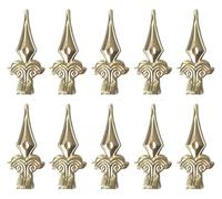 Fence Post caps, Picket End Cap for Outside Post/Pipe, 304 Stainless Steel, Vintage Pattern Railing Decoration, 10 pcs,Gold(19x19mm)