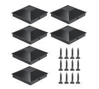 Fence Post Caps,Post Caps,Fence Caps Outdoor Post,6 Powder Coated Post Cap,Waterproof Deck Post Covers, Protective Caps With 12 Screws