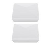 Fence Post Caps Square Pyramid Inch 5x5 PVC 2pcs White