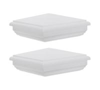 Fence Post Caps Square Pyramid White Inch 5x5 2pcs PVC