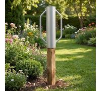 Fence Post Driver 13.6kg - Heavy Duty Steel Post Rammer with Ergonomic Handles | Professional Post Pounder T Post for Wooden Fence Posts & Ground Rods - Grey