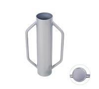 Fence Post Driver, 30 Lbs Heavy Duty T Post Driver Pounder with Handles, 23.5 Inch Steel Rammer Hand Hole Digger Tool for U-Channels, Garden Fence, Silver