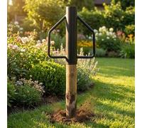 Fence Post Driver 5.5kg - Heavy Duty Steel Post Rammer with Ergonomic Handles | Professional Post Pounder T Post for Wooden Fence Posts & Ground Rods - Black