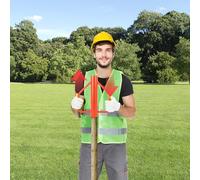 Fence Post Driver 5.5kg - Heavy Duty Steel Post Rammer with Ergonomic Handles | Professional Post Pounder T Post for Wooden Fence Posts & Ground Rods - Orange