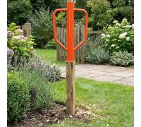 Fence Post Driver 8.2kg - Heavy Duty Steel Post Rammer with Ergonomic Handles | Professional Post Pounder T Post for Wooden Fence Posts & Ground Rods - Orange