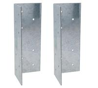 Fence Post Extender Angle Bracket Galvanised 70 x 70 x 180mm Support 2PK