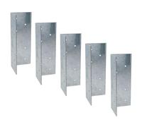 Fence Post Extender Angle Bracket Galvanised 70 x 70 x 180mm Support 5PK