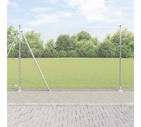 Fence Post Galvanised Steel 10x1.6m Silver 13mm Mesh Durable Outdoor Heavy-Duty