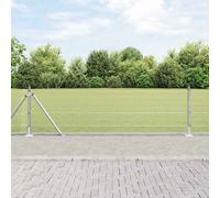 Welded Wire Fence 0.4x25m Green Galvanised Steel Spike Posts Painted w/ ties+kit